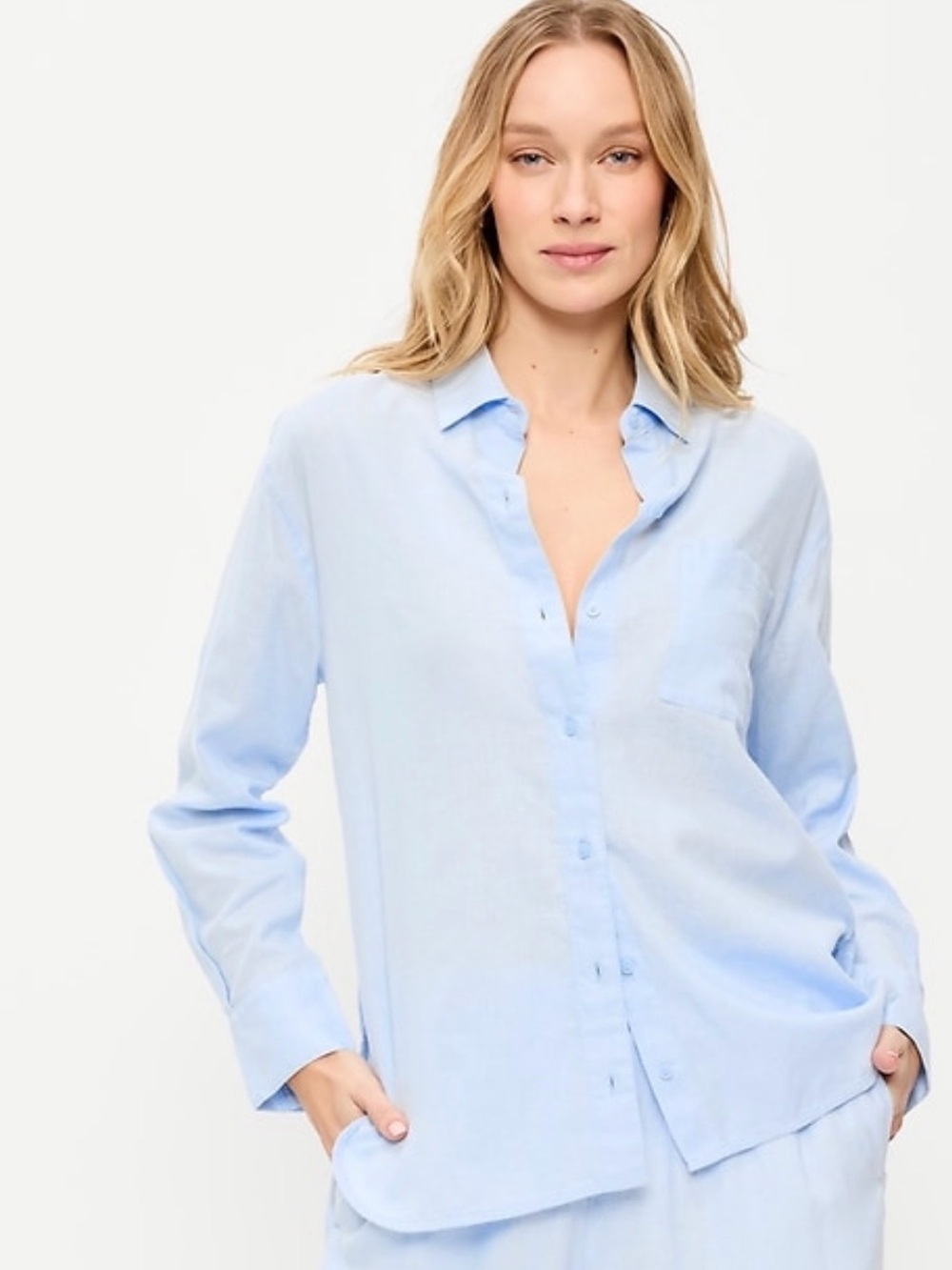Old Navy Pale Blue Button-Down Shirt